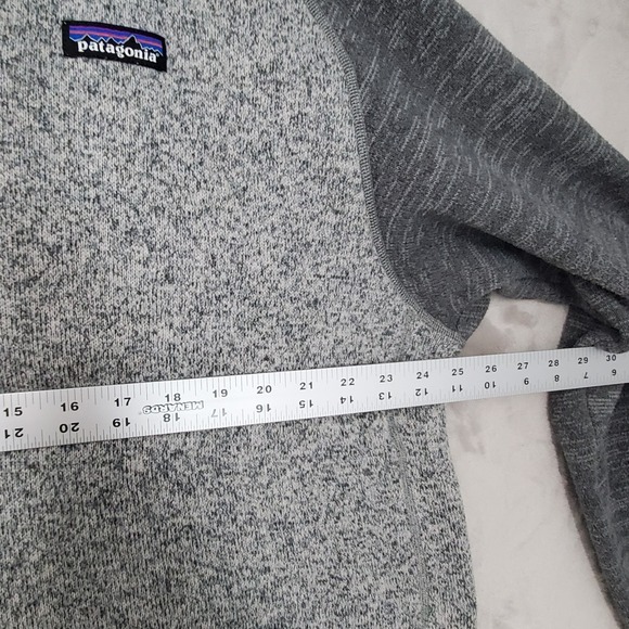 Patagonia Better Sweater Pullover Mens XL Two Tone Gray 1/4 Zip Fleece Logo EUC - Picture 9 of 10